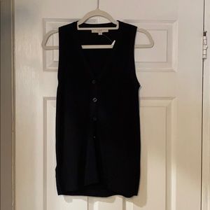NWT Ann Taylor LOFT • Black Sleeveless Sweater Top